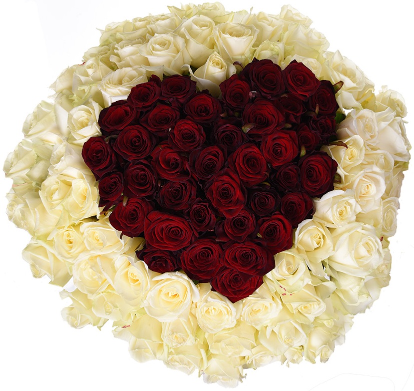 купить цветы Букет Сердце из роз