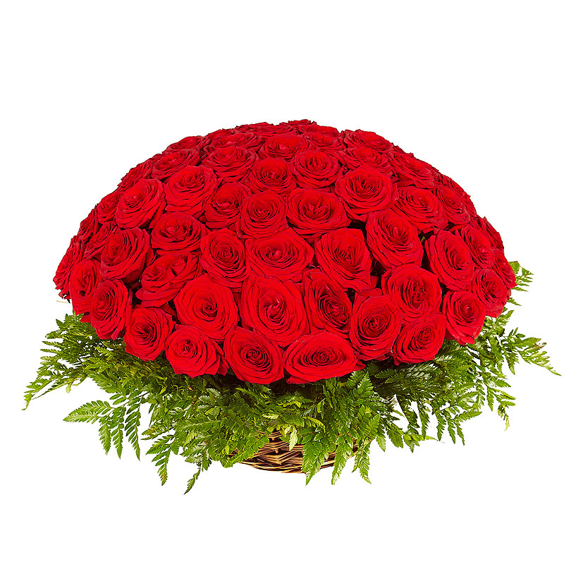 Купить цветы Корзина из красных роз