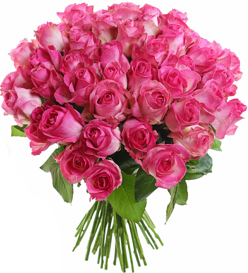 купить цветы Букет из ярко-розовых роз